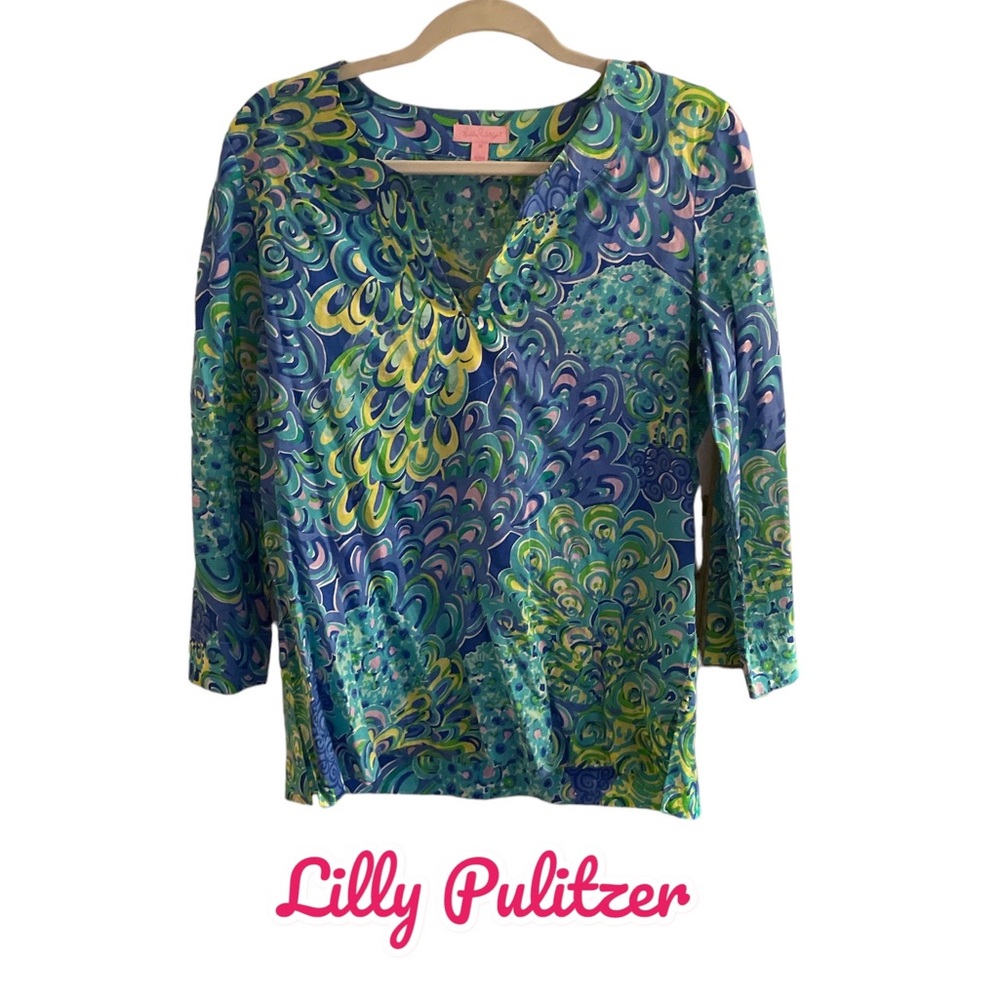 Lilly Pulitzer Blue Lagoon Amelia Island Tunic